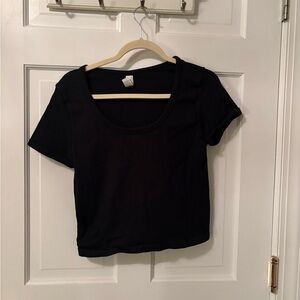 90 Degree By Reflex Classic Black Crop Top